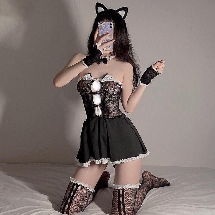 LINGERIE SEXY SET COSPLAY KOSTUM KUCING A265