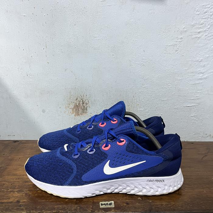 sepatu second original nike legend react royal blue size 42.5