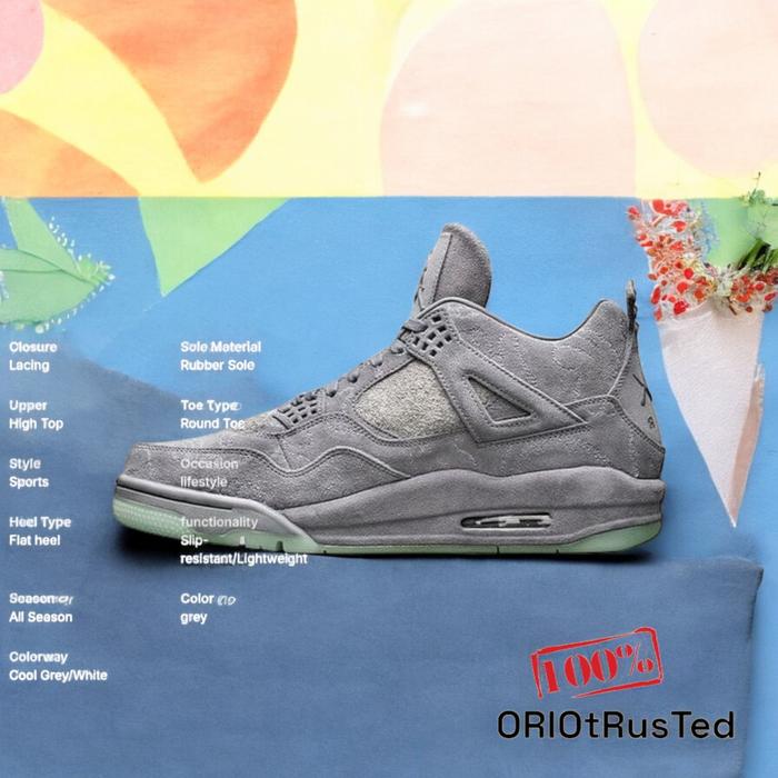 Air Jordan 4 Retro x KAWS 'Cool Grey' 930155-003