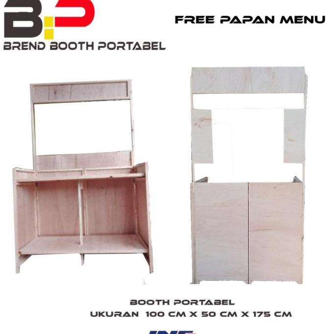 Booth Lipat 100X50X175 Gerobak Lipat Ringan / Meja An Portable / Booth Portable / Booth Makanan Minu