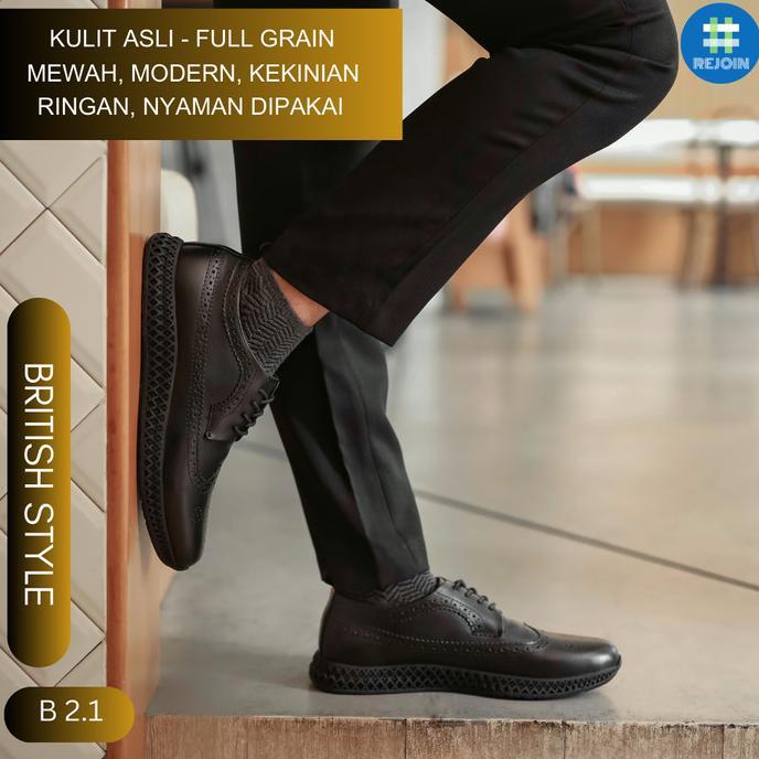 Sepatu Kulit Kerja Kantor Kondangan Kuliah Semi Formal Resmi Pantofel Loafers Slip On Pria Eksekutif
