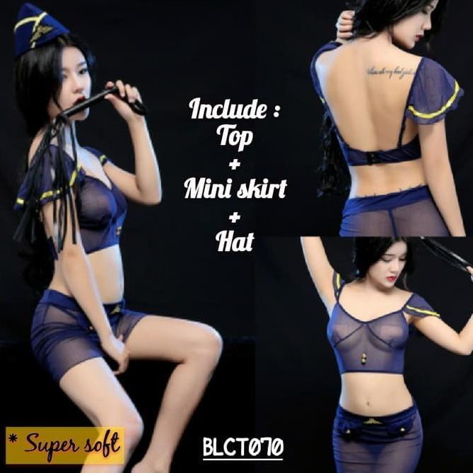 Stock Ready Lingerie Sexy Costume Police Baju Kostum Polisi Pramugari Wanita Seksi Terlaris