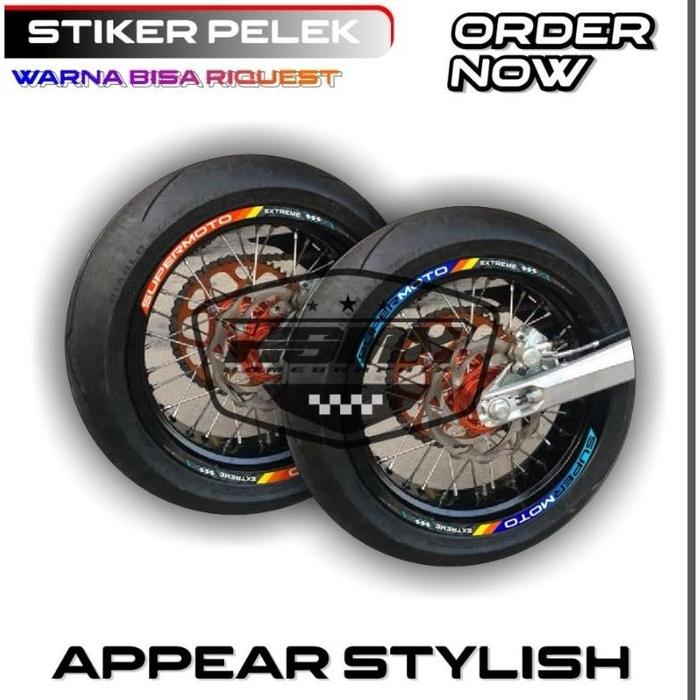 Termurah !!! STICKER PELEK SUPERMOTO TRAIL DTRACKER,CRF,WR MOTOR