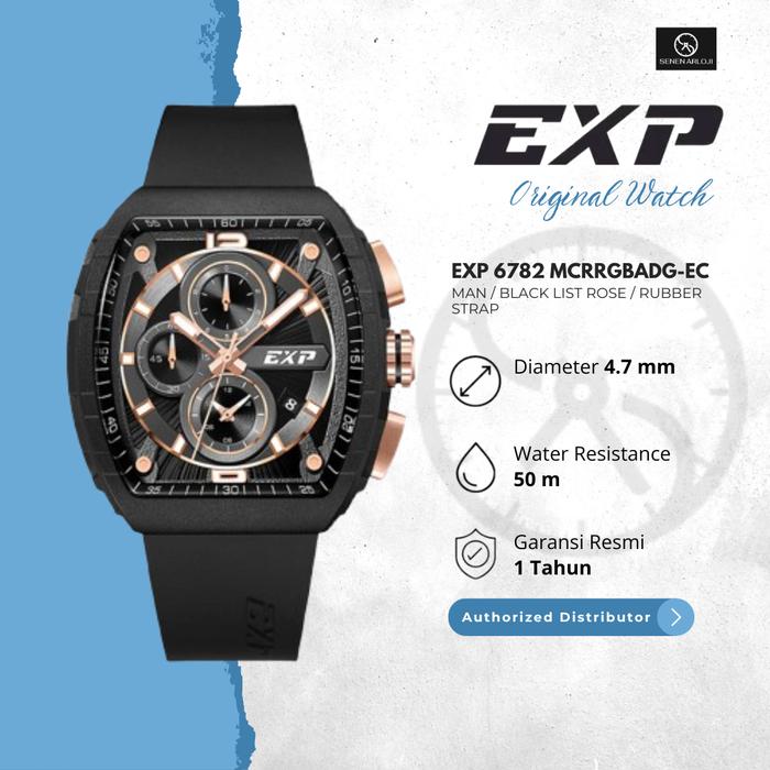 EXPEDITION EXP 6782 / EX6782 - JAM TANGAN PRIA TANGGAL DAN CHRONO AKTIF STRAP RUBBER ORIGINAL - BLAC