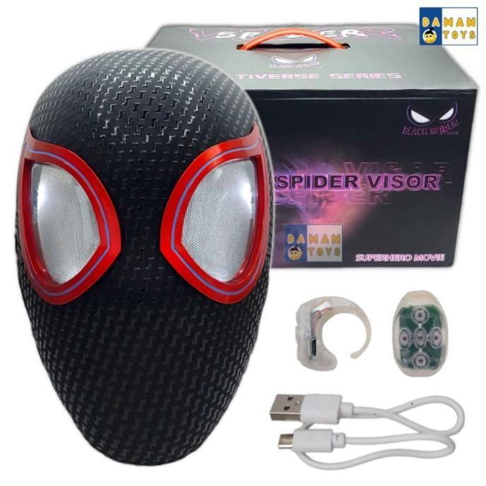 Topeng Spiderman Remot Control Miles Morales