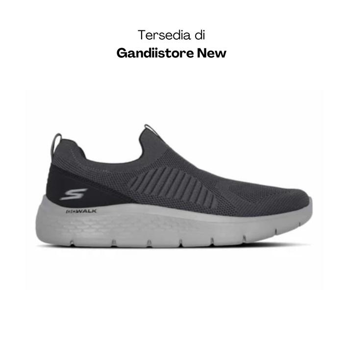 Sepatu Slip On Pria Skechers Go Walk Flex Peerless 216506/CCBK Charcoal