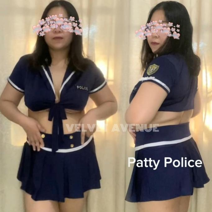 Stock Ready Lingeri Wanita Polisi Lingerie Set Kostum Cosplay Police Reguler Jumbo Terlaris