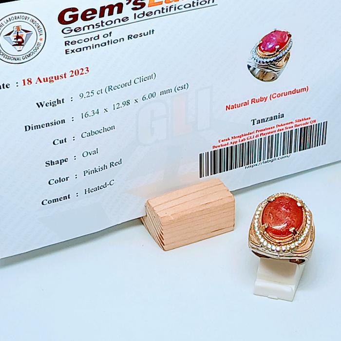 Cincin Natural Ruby + Memo
