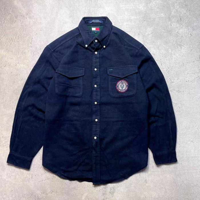 Kemeja Panjang Wool Tommy Hilfiger Size XXXXL Second