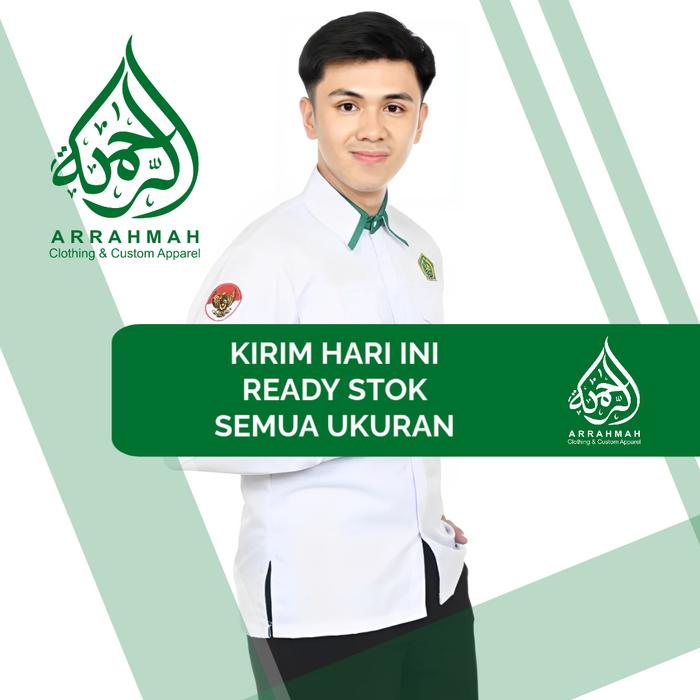 Kerah Hijau PDH INTRUKSI KEMENAG 2024 TERBARU PRIA/WANITA EXTRA BONUS PIN MAGNET KOPRI+KEMENAG+NAMET