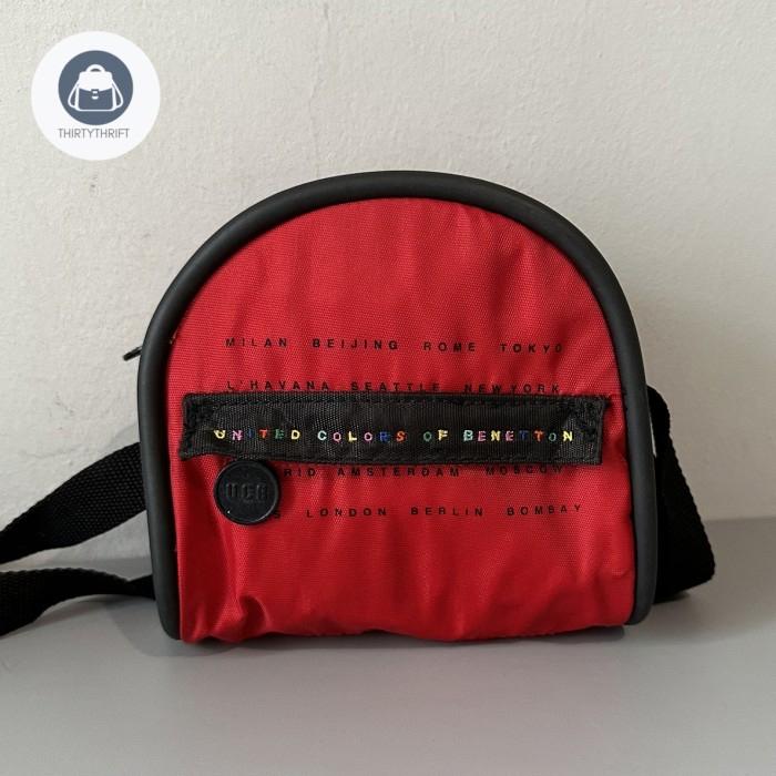 Tas Selempang Mini Unisex UCB Benetton Sling Bag Merah