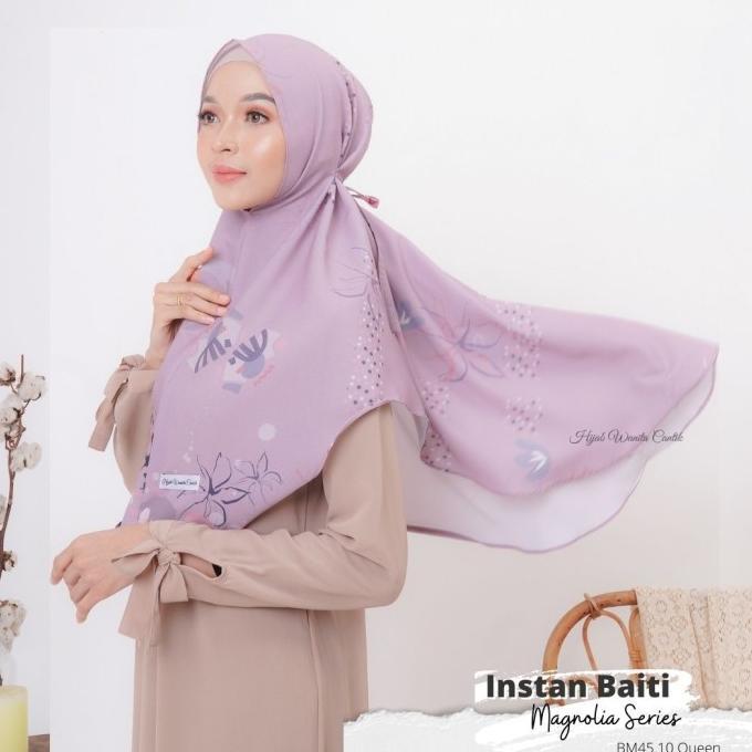 100% NEW HIJABWANITACANTIK - INSTAN BAITI MAGNOLIA QUEEN | HIJAB INSTAN | HAPPY SHOPING