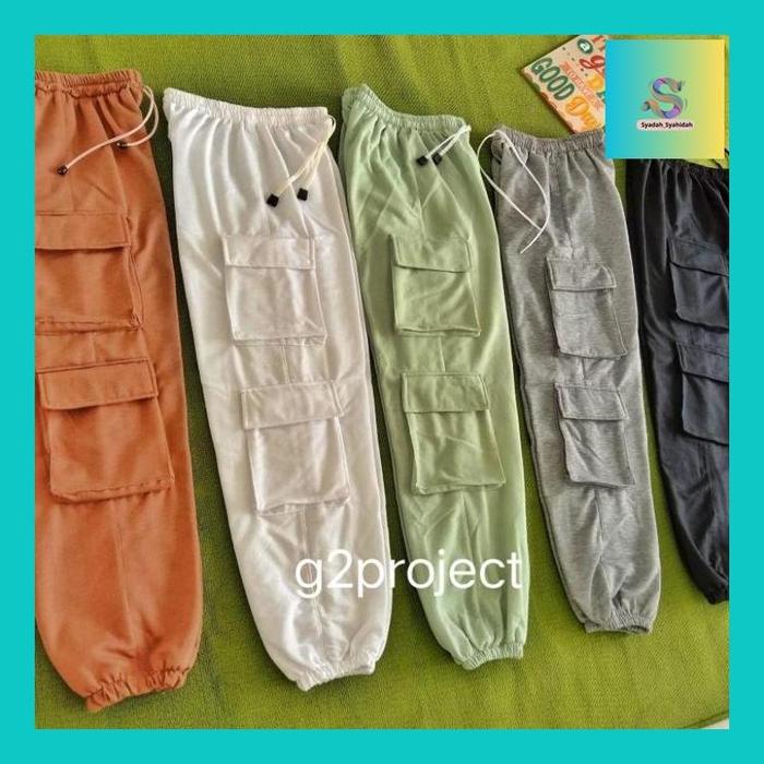 Sya""" Jogger Multipocket Wanita/Celana Multipocket Wanita/Jogger Multipocket Sporty "