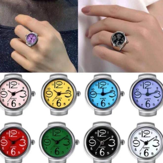 terbaru Jam Tangan Jari Korea / Jam Cincin Jari Oval Elegan Trendy