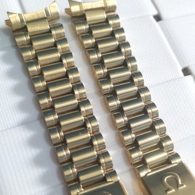 terbaru Strap Tali Jam Tangan Rantai Omega Size 18mm dan 20mm warna Gold