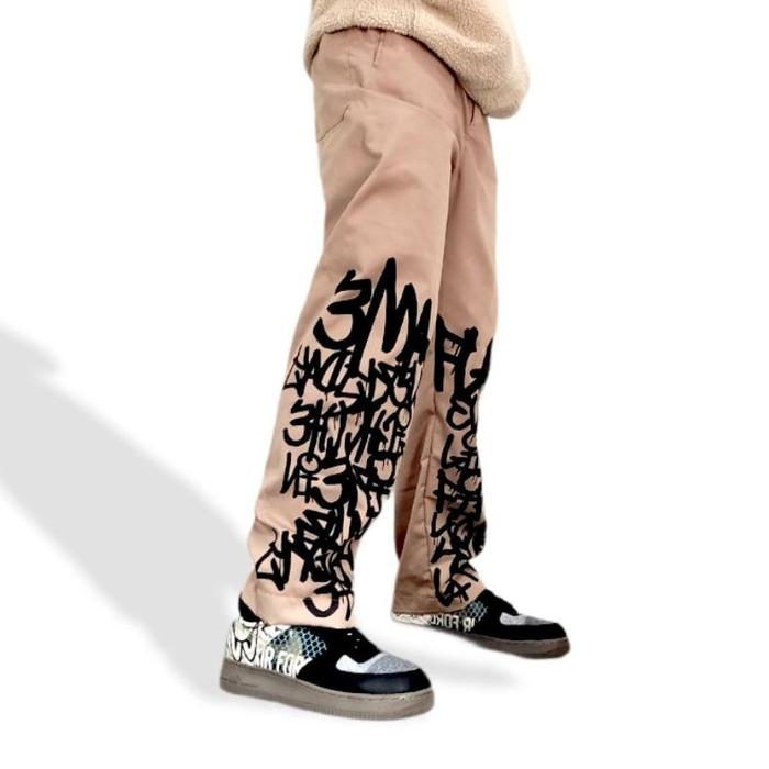 Flame Everyday Brown Grafity Baggy Pants