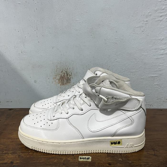 sepatu second original nike af1 mid 07 triple white size 41