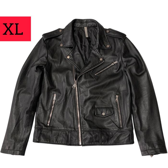 Jaket kulit pria biker - ramones ZARA MAN ( size XL )