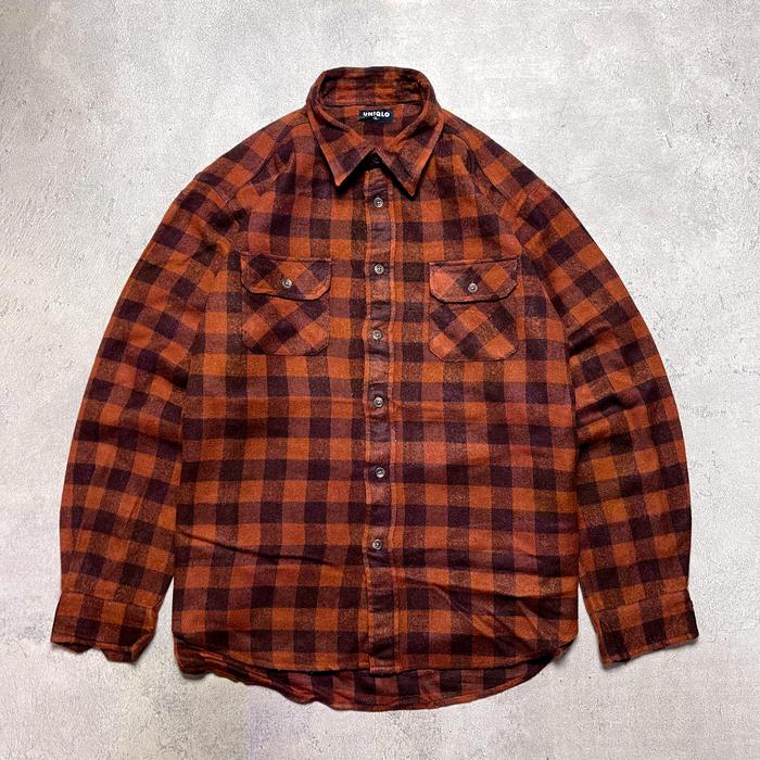 Kemeja Flanel Wool Uniqlo Size XXXXL Second