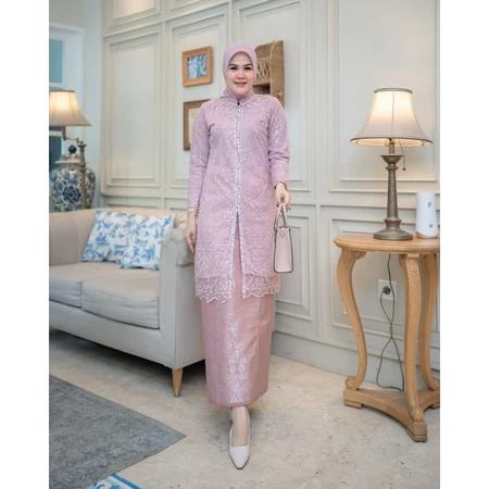 Setelan Kebaya Tunik Novi (FREE HIJAB) Kebaya Kondangan Kebaya Terbaru Kebaya Wisuda Kebaya Wanita