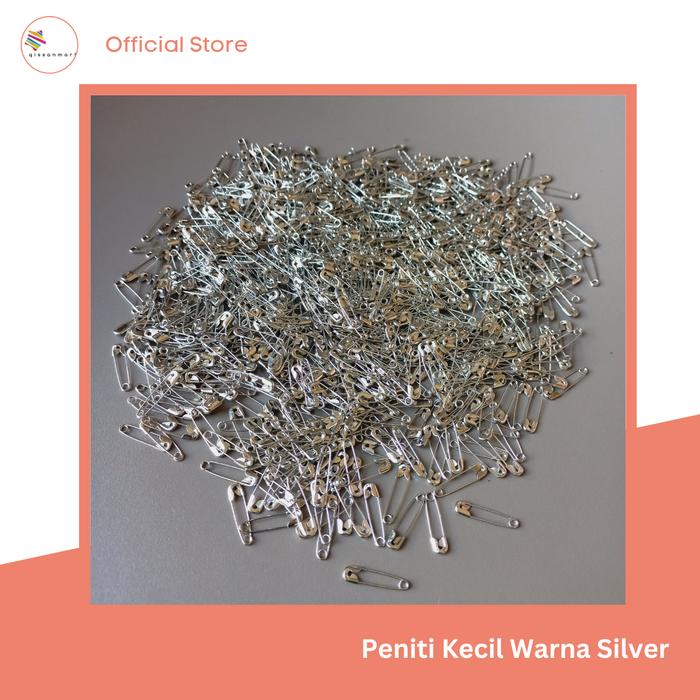 Peniti Kecil Isi 50 Pcs Warna Silver Gold - Peniti Tebal Kualitas Premium - Safety Pins - Peniti Hij