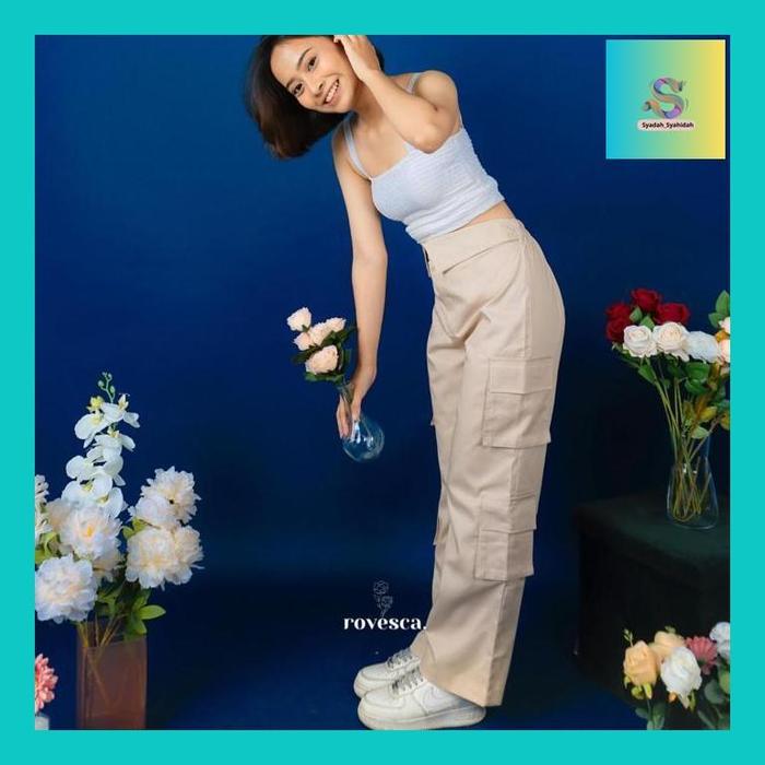Sya""" Rovesca - Yeri Cargo Pants / Celana Kargo Double Saku "