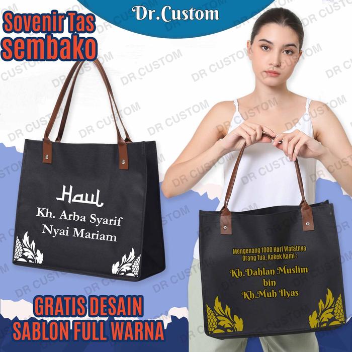 Custom Totebag Sembako-Tas Haul-Totebag Haul-Tas Sembako-Bebas Sablon