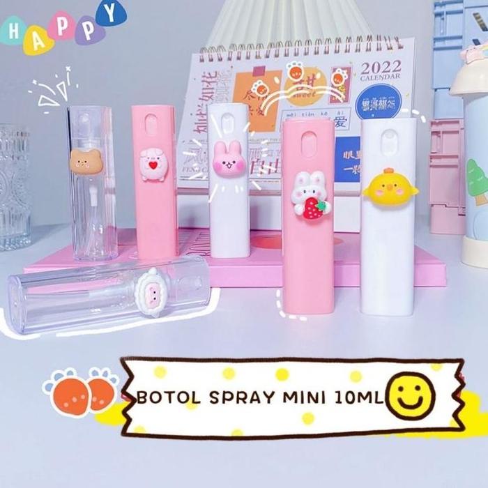 Botol spray mini portable 10ml motif kartun lucu untuk disinfektan/parfum/alkohol