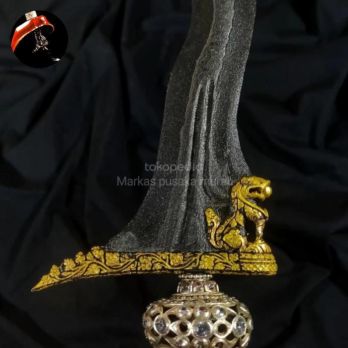 Keris Singa Barong Kinatah Emas Uler Lulut Tangguh PB X Sepuh Original