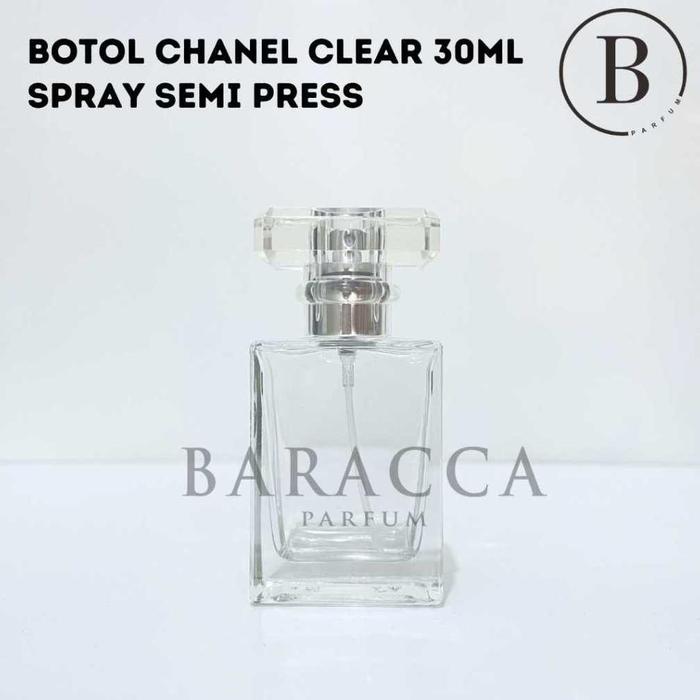 Botol Parfum Chanel 30ML Semi Press Clear - Botol Parfum Kosong Chanel - Botol Chanel 30ML