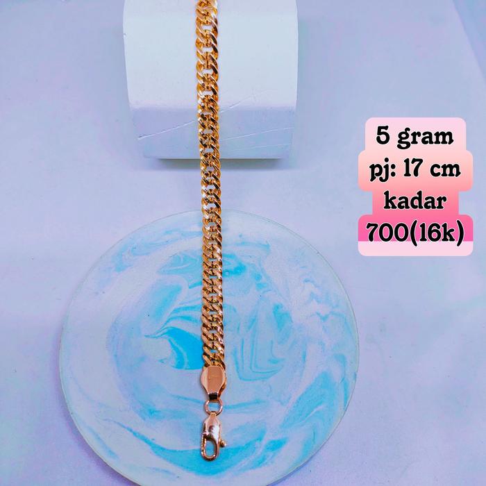 Gelang mas model rantai hollow (susun sirih) mas kadar UBS 700.. harga termurah!!!