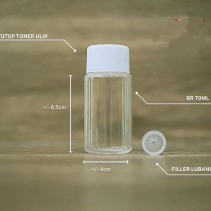 Botol Toner 70ml / Botol PET Tubular 700ml Tutup Toner