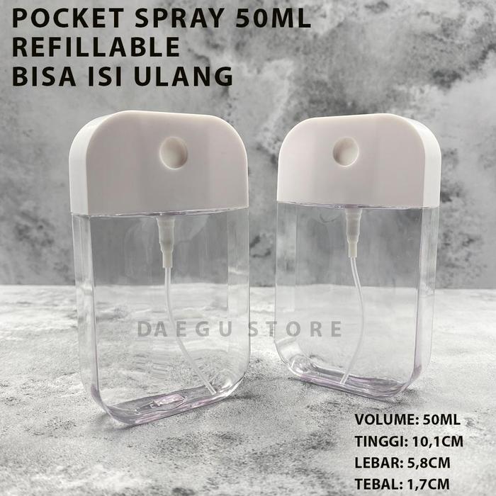 Botol Spray 50ml Pocket Card Isi Ulang - Parfum Hand Sanitizer Gen 2