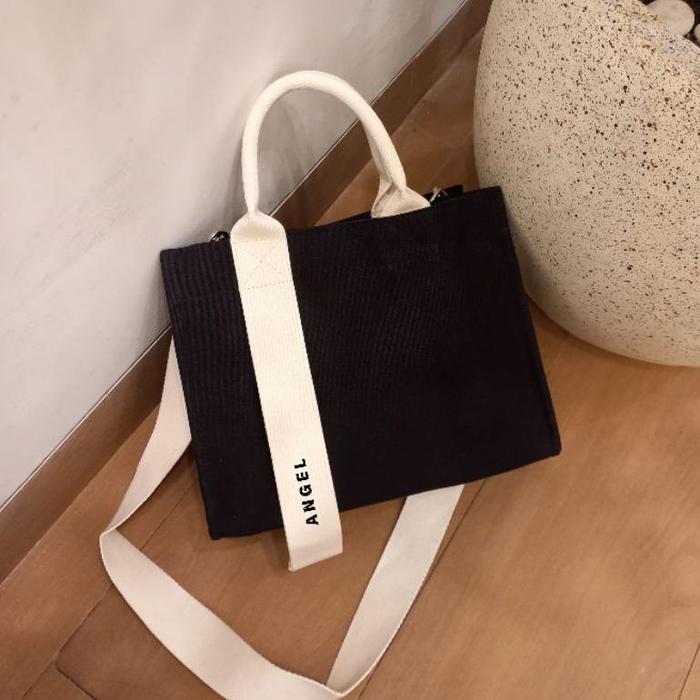 New Daisy Bag Tas Kanvas Custom Nama Tas Selempang Kanvas Waterproof Korean Canvas Bag Tas Bahu Tas 
