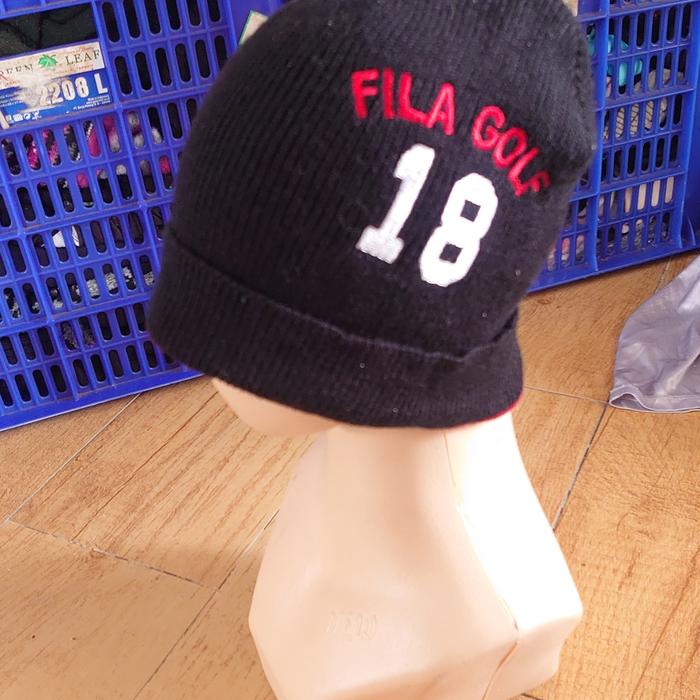 Topi Kupluk Beanie Import Hat By Fila Italy