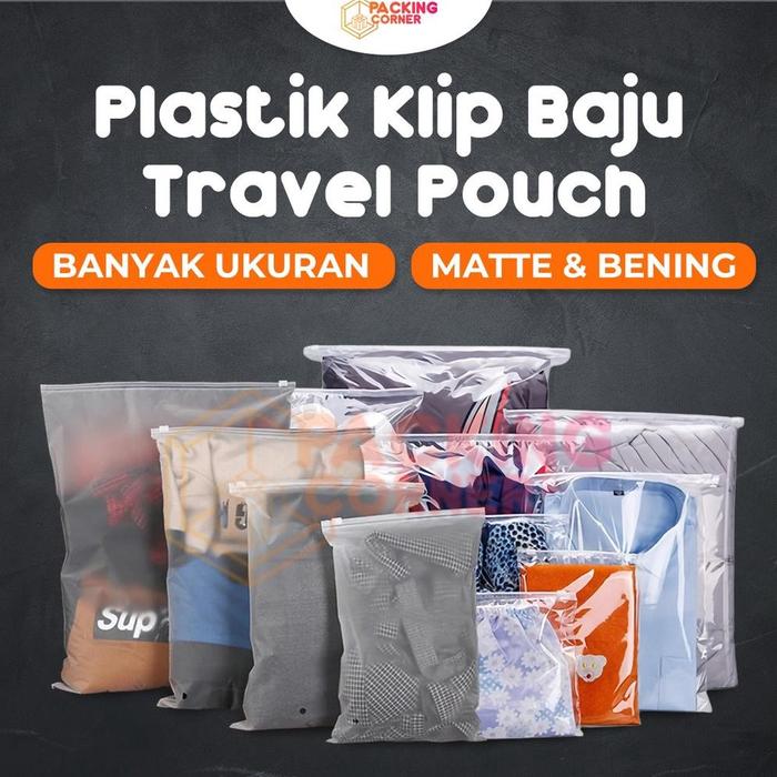 Travel Pouch Zipper Klip Storage 15x20 18x25 20x30 25x35 30x40 35x45
