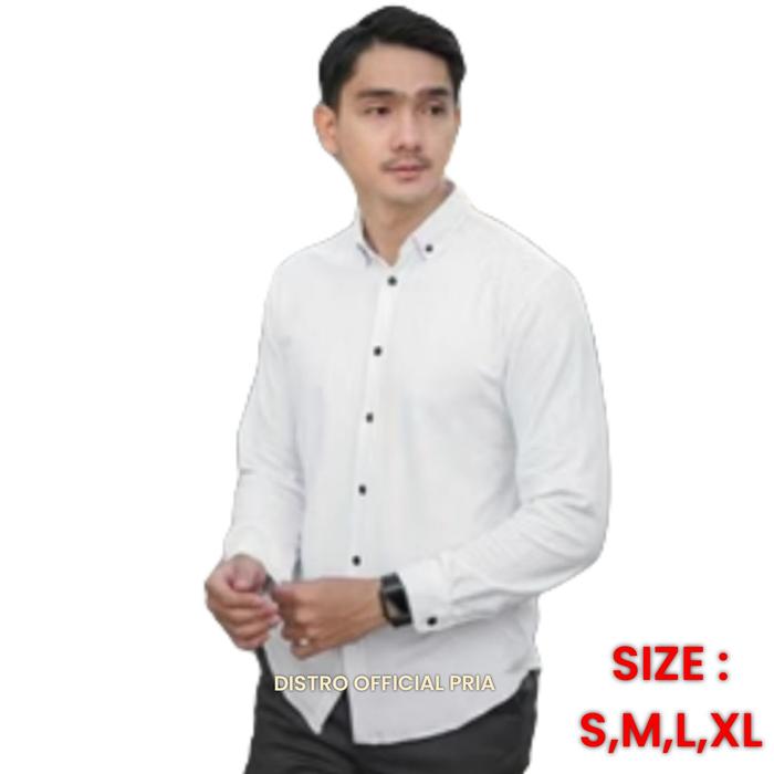 kemeja putih pria Kemeja putih lengan panjang pria Kemeja putih cowok