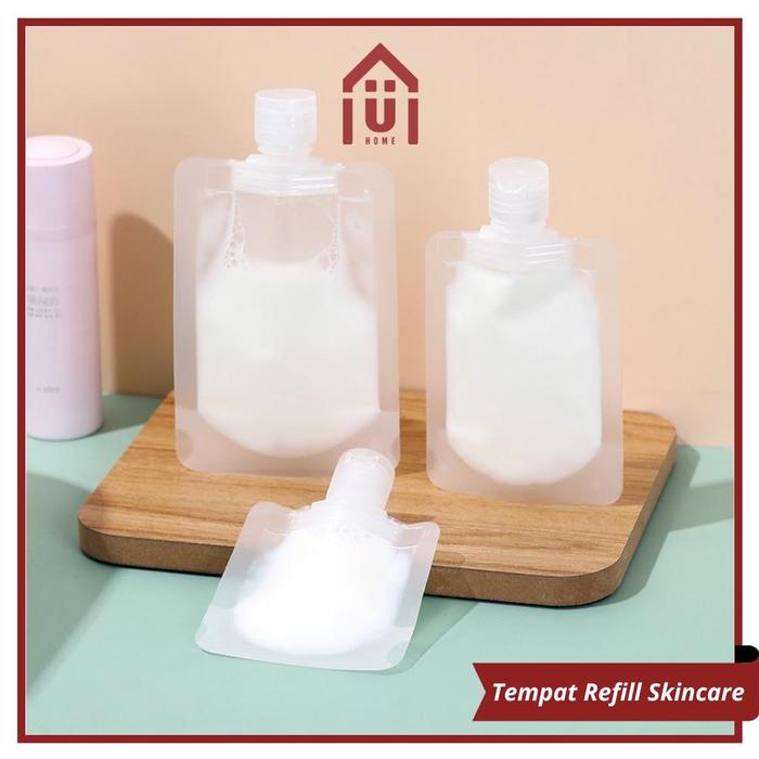 UNISO - KANTONG PLASTIK KEMASAN LOTION TRAVEL POUCH WADAH KOSMETIK SKINCARE BOTOL KOSONG TRAVEL