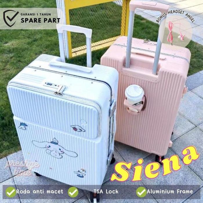 Koper Luxes Kabin Cabin Bagasi Laptop 20 24 Inch Luxes Siena Paris Orca Reno Series Luggage Suitcase