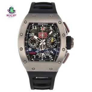 JAM TANGAN RM 011 BLACK STRAP TITANIUM CASE SWISS