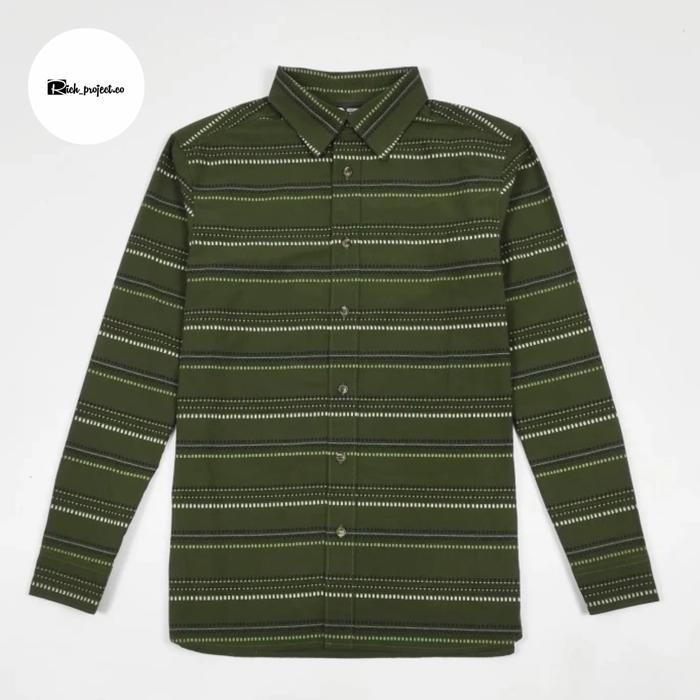 Kemeja Lengan Panjang The North Face Green