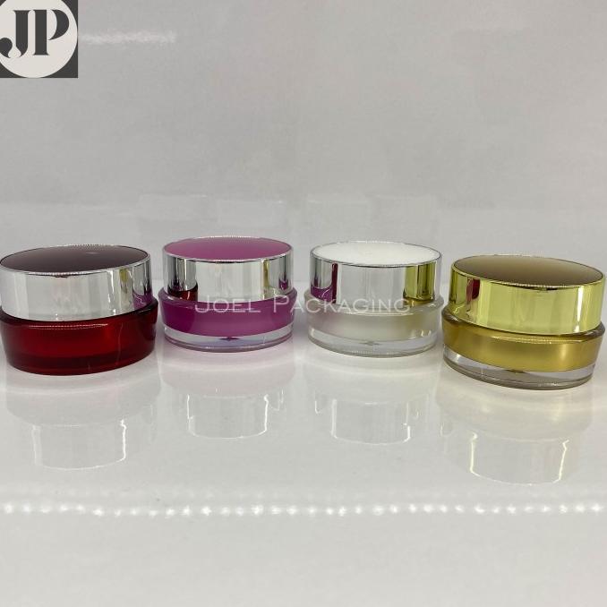 POT LUXURY GOLD 10GR PUTIH PINK MERAH 10 GRAM ROUND JAR 10 GR