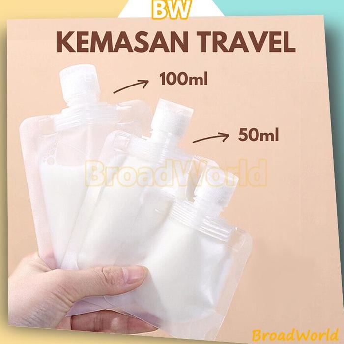 Pouch Cairan Kemasan Kosong Liquid Shampo Sabun Body Lotion Isi Ulang Bahan Plastik 30ml 50ml 100ml