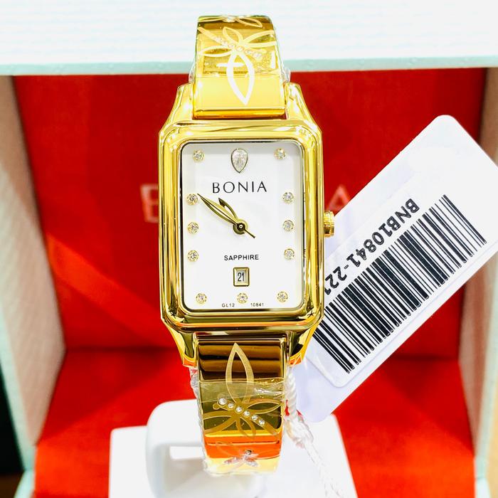JAM TANGAN WANITA BONIA BNB10841-2217 EGOLD SAPPHIRE ORIGINAL GARANSI RESMI 1TAHUN