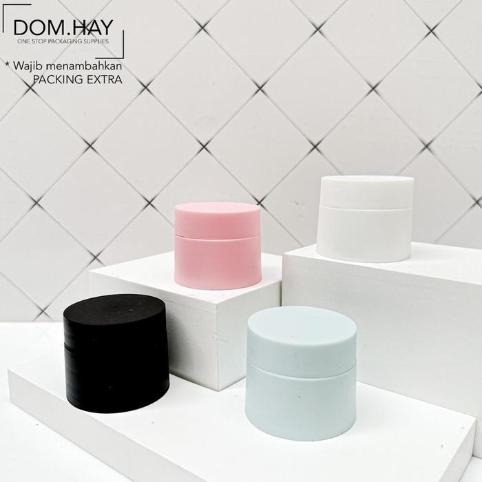 15gr Pot Cream Pastel Doff Plastik Double Layer Skin Care Botol Krim Kosong Kosmetik Packaging