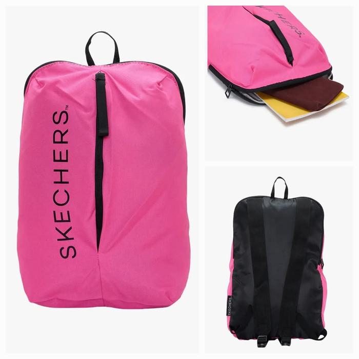 SALEEE 100% Original Skechers Sp Basic S633 Unisex - Pink Backpack