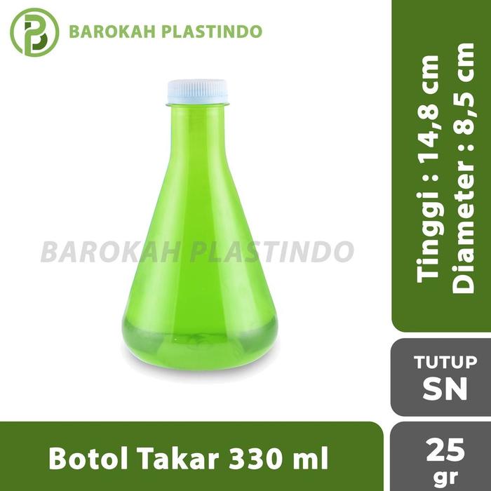 Botol Takar 330 ml / Botol Plastik 330 ml / Botol Lab 330 ml / Botol 330 ml