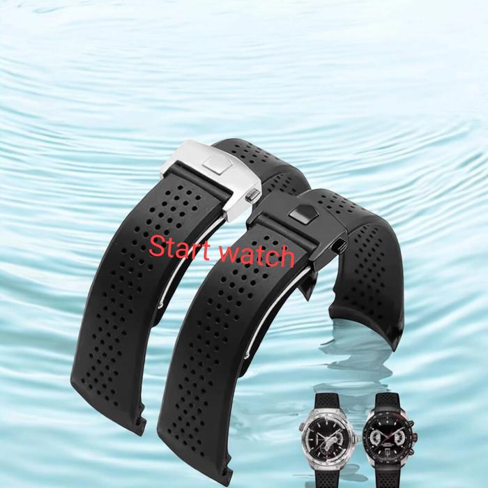 Strap Tali Jam Tangan TAG Heuer Carrera Aquaracer Rubber Strap Tag hauer 22mm 24mm