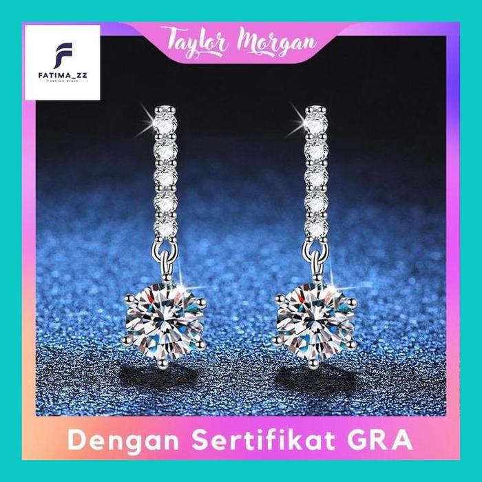 Fatim/// Taylor Morgan Simply Elegant Moissanite Earrings 1 Carat*2 [Gra Certificated And After Sale