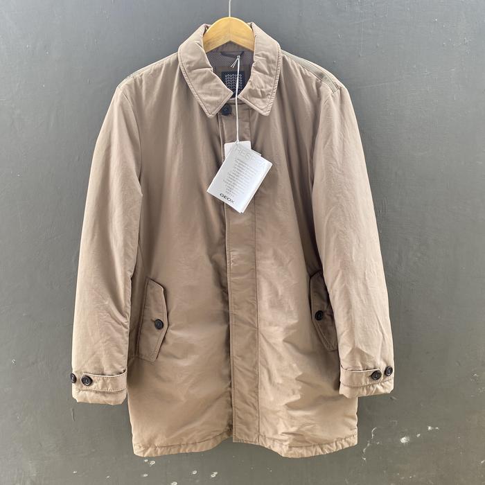 JACKET PRIA PARKA GEOX RESPIRA DOWN BROWN ORIGINAL AUTHENTIC